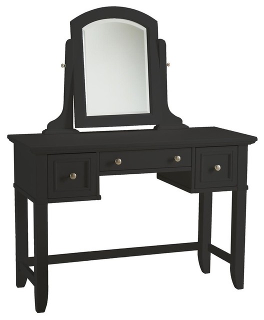 Wooden Vanity Table in Black Finish