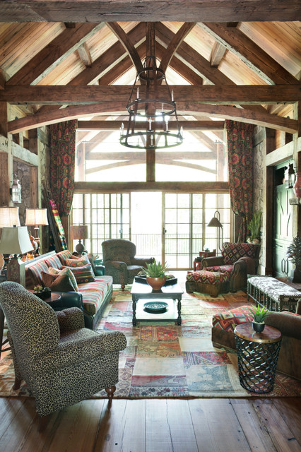 Rustic Timber House rustico-salon