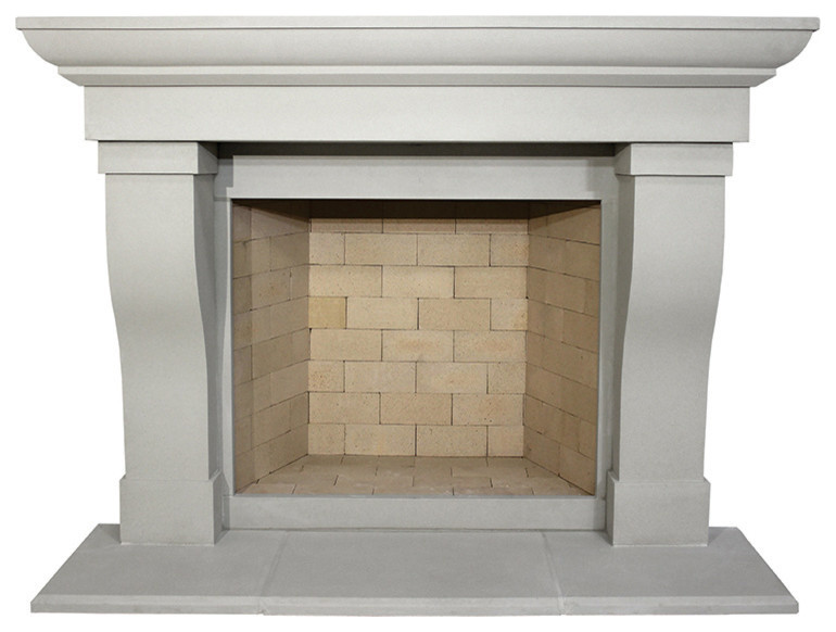 Berkley Cast Stone Fireplace Mantel Traditional Fireplace