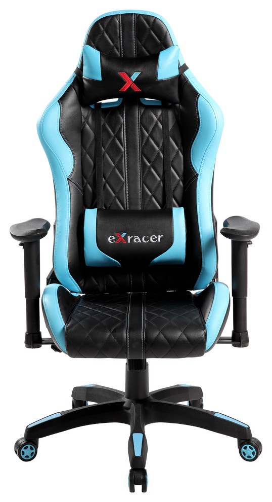 High Back Diamond Quilted Chair With Removable Headrest & Lumbar