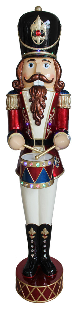 72" Pre-Lit Animated & Music Playing Nutcracker Decoration