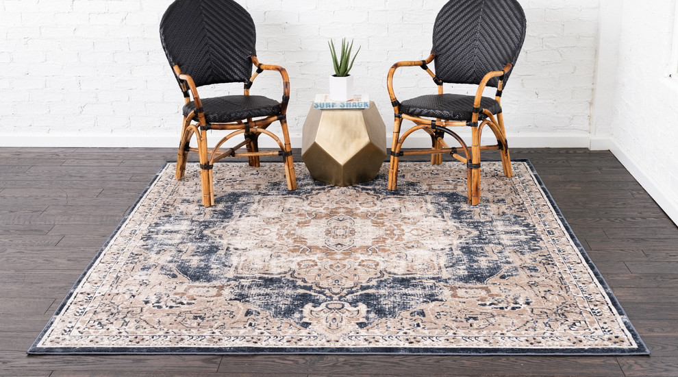 Unique Loom Roosevelt Chateau Rug, 7'x7' Contemporary Area Rugs by Unique Loom Houzz