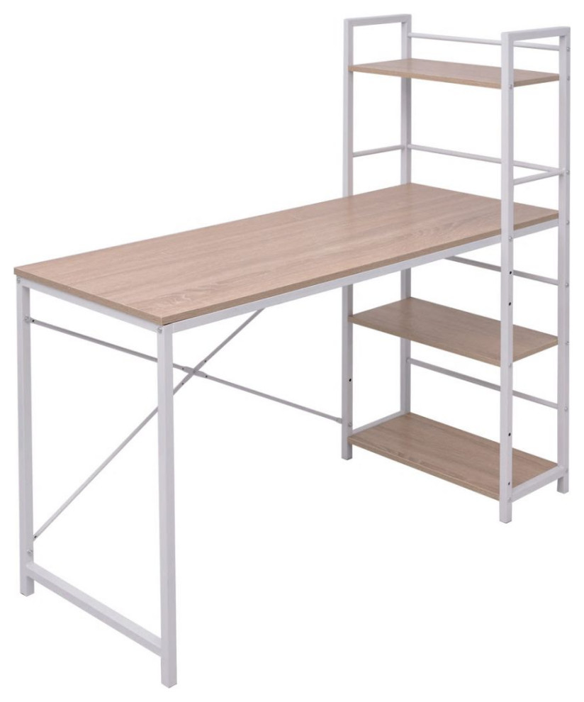 vidaXL Desk Standing Computer Desk Home Office Desk with 4Tier