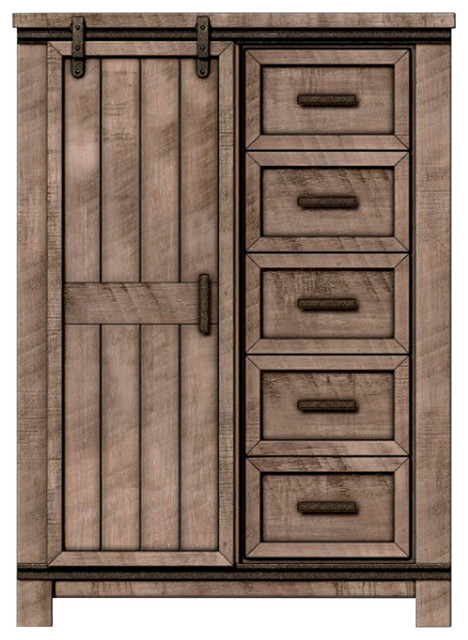 Thornwood Hills Sliding Door Chest Industrial Armoires And
