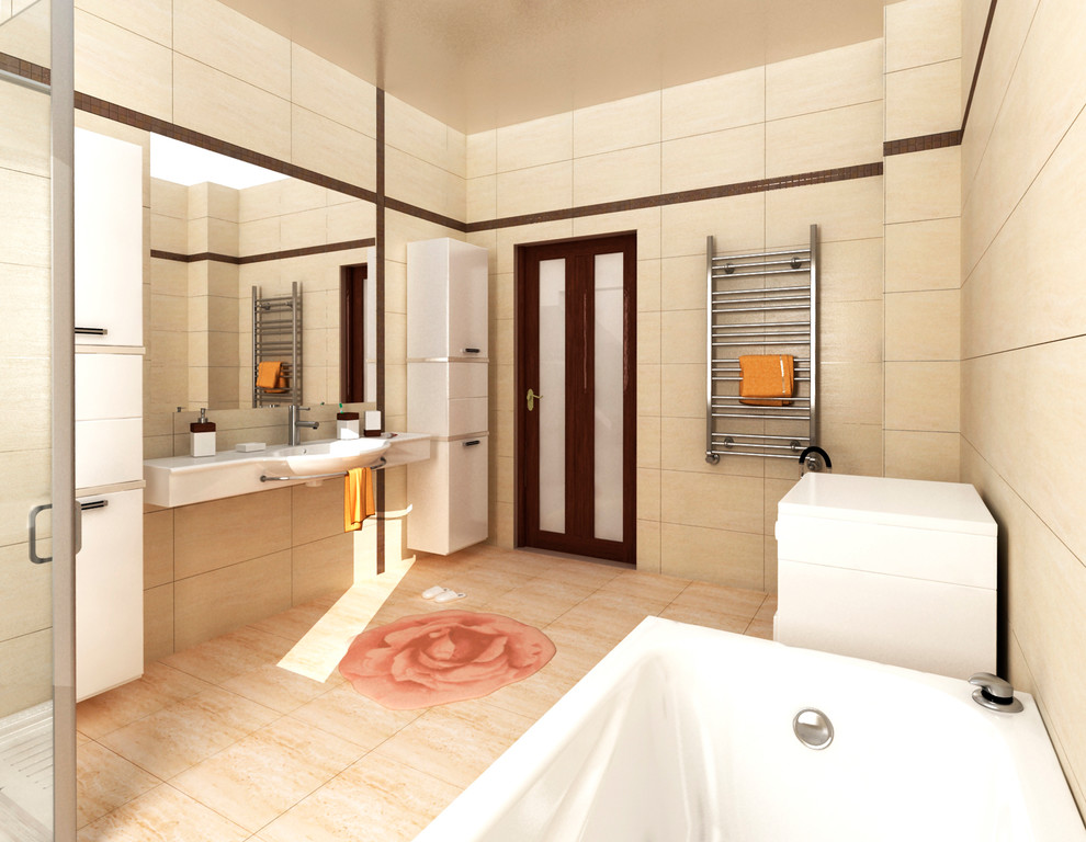 Интерьер гостевой ванны