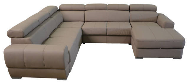 KENT Large Sleeper Sectional , Taupe, Right Corner