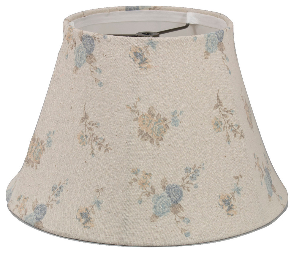 12" Blue Floral Shade, 12" Traditional Lamp Shades by Albert