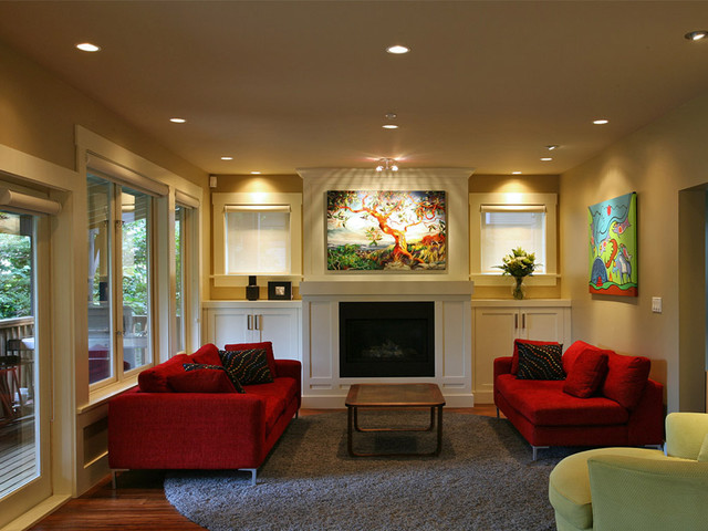 West Side Craftsman traditional-living-room
