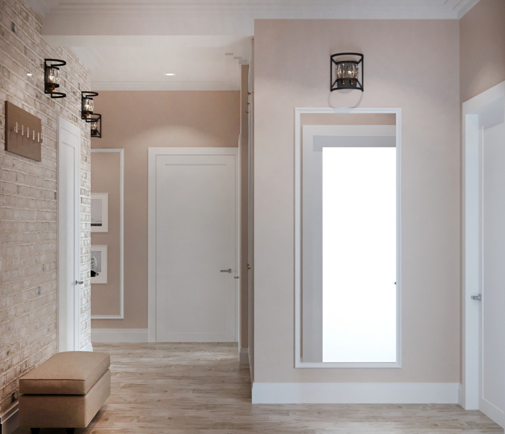 Дизайн проект квартиры  общей площадью 87 м2 в стиле "Эклектика"