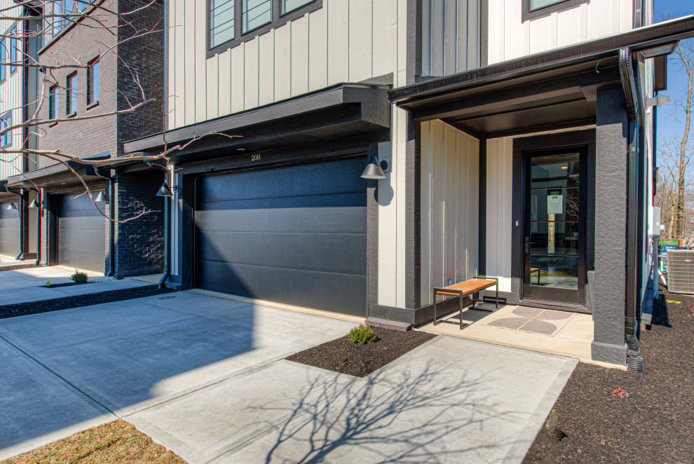 Inspiration for a mid-sized contemporary attached garage in Indianapolis.