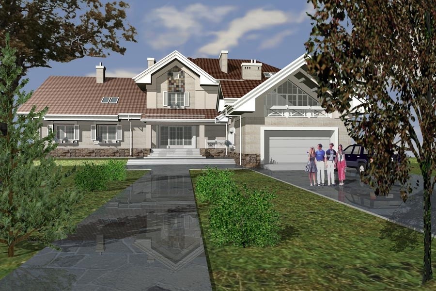 3D: Визуализация экстерьеров частных домов