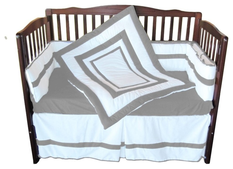 Double Hotel Crib Bedding Set Contemporary Crib Bedding Sets by