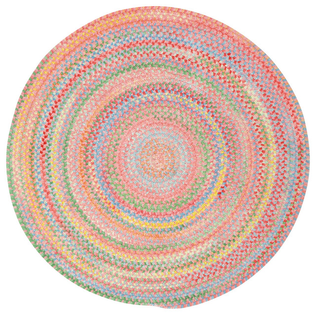 Capel Rugs Baby's Breath Braided Round Rug, Pink View in Your Room