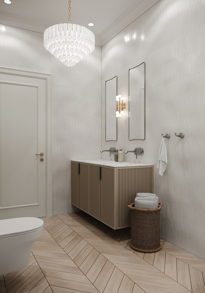 Светлая квартира с французским камином