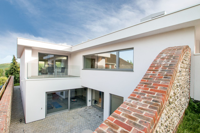 South Downs House contemporain-facade