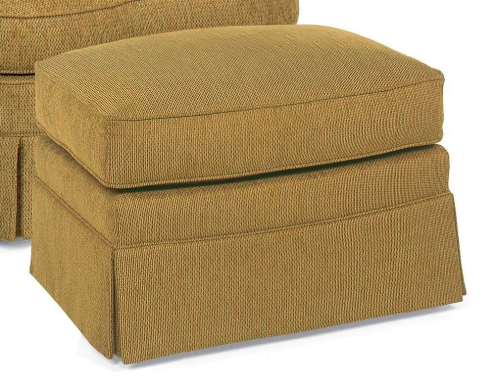 Semi-Attached Seat Ottoman (Fabric: Celedon)