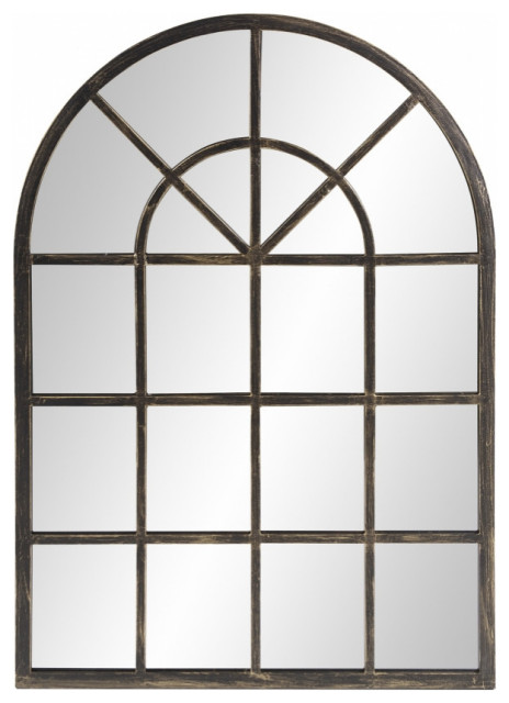 Fenetre Oil Rubbed Bronze Arched Mirror, Traditional, Metal, 29 X 41