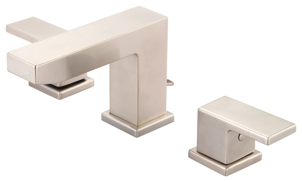 Mod Two Handle Widespread Bathroom Faucet, Pvd Brushed Nickel