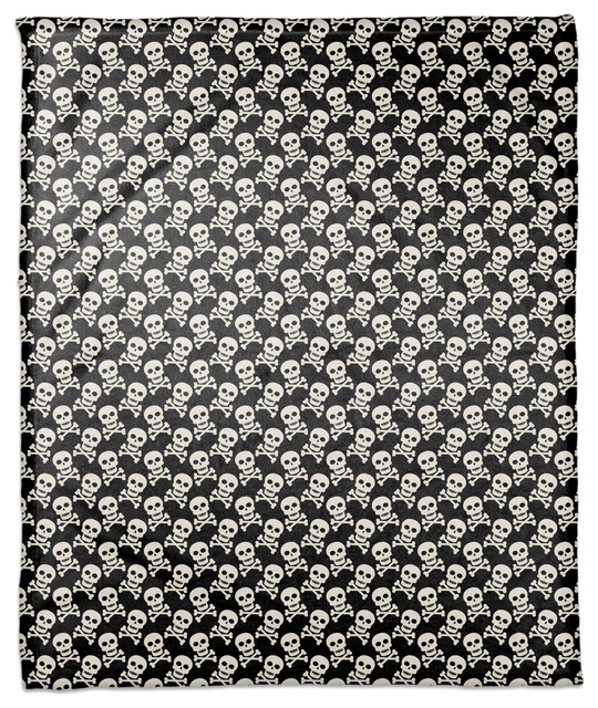 Skull Pattern 50"x60 Fleece Throw Blanket