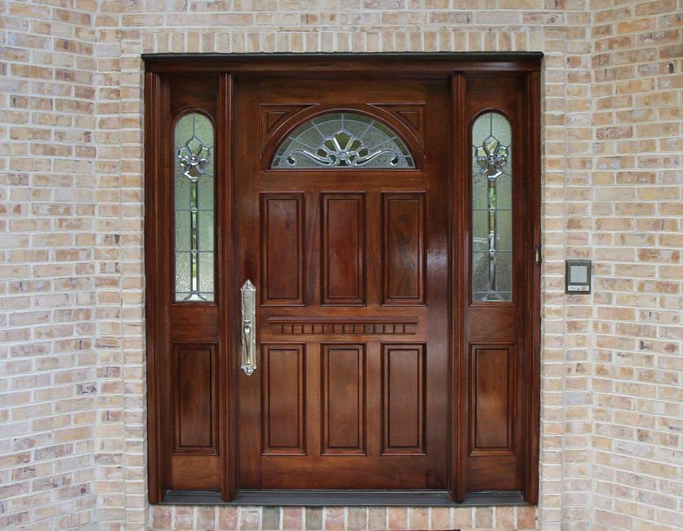 Front Door Restaining Traditional Exterior New York