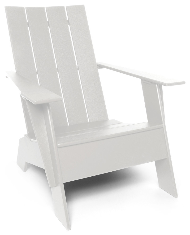 Flat Standard Adirondack Chair, Cloud White