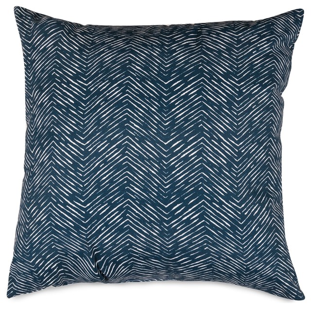 Navy Navajo Extra Large Pillow 24x24 Contemporary Outdoor