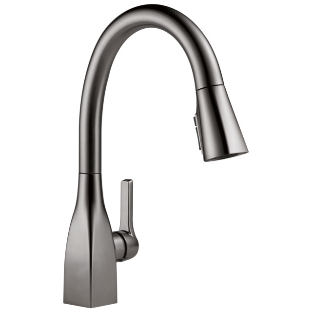 Delta Mateo Kitchen Faucet With Shieldspray Black Stainless 9183 Ks Dst