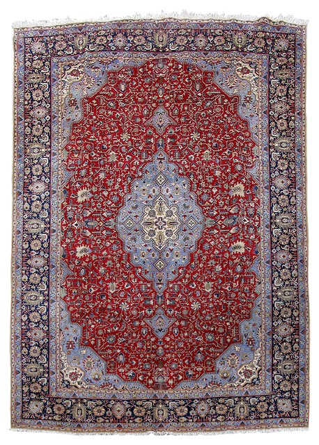 Consigned Persian Rug 10 X15 Handmade Wool Isfahan Persian Rug 10 X15 Handmade Wool