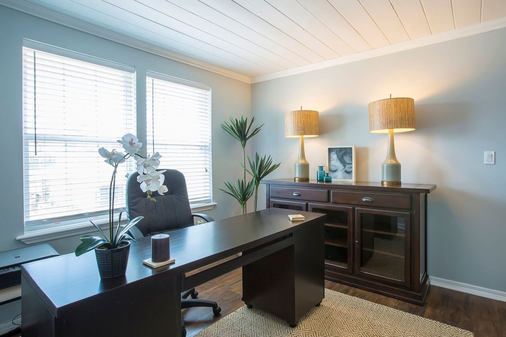 Beach style home office in Jacksonville.