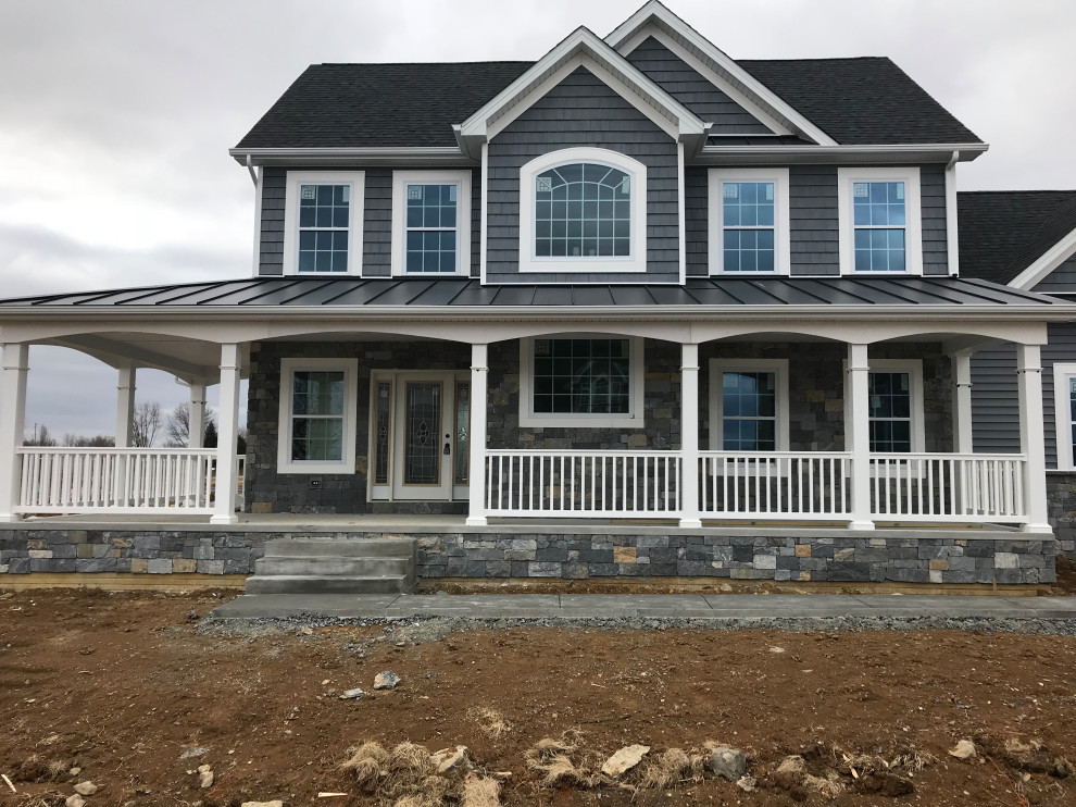 Edmonton Natural Stone Veneer Craftsman Home Exterior - Craftsman ...