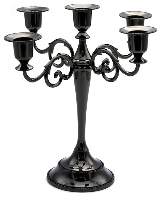 5Candle Metal Candelabra Candlestick 10.6 inch Tall Candle Holder