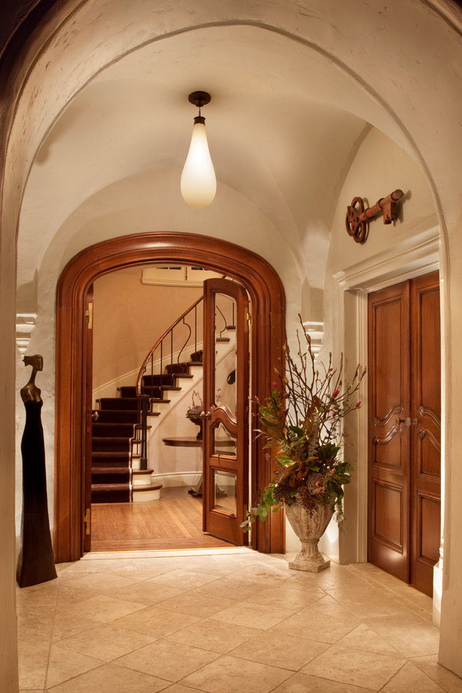 This is an example of a transitional foyer in San Francisco.