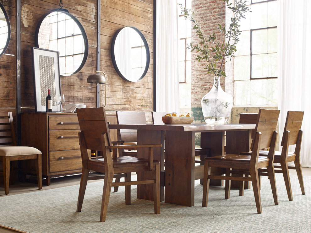 Inspiration for a rustic dining room remodel in Phoenix