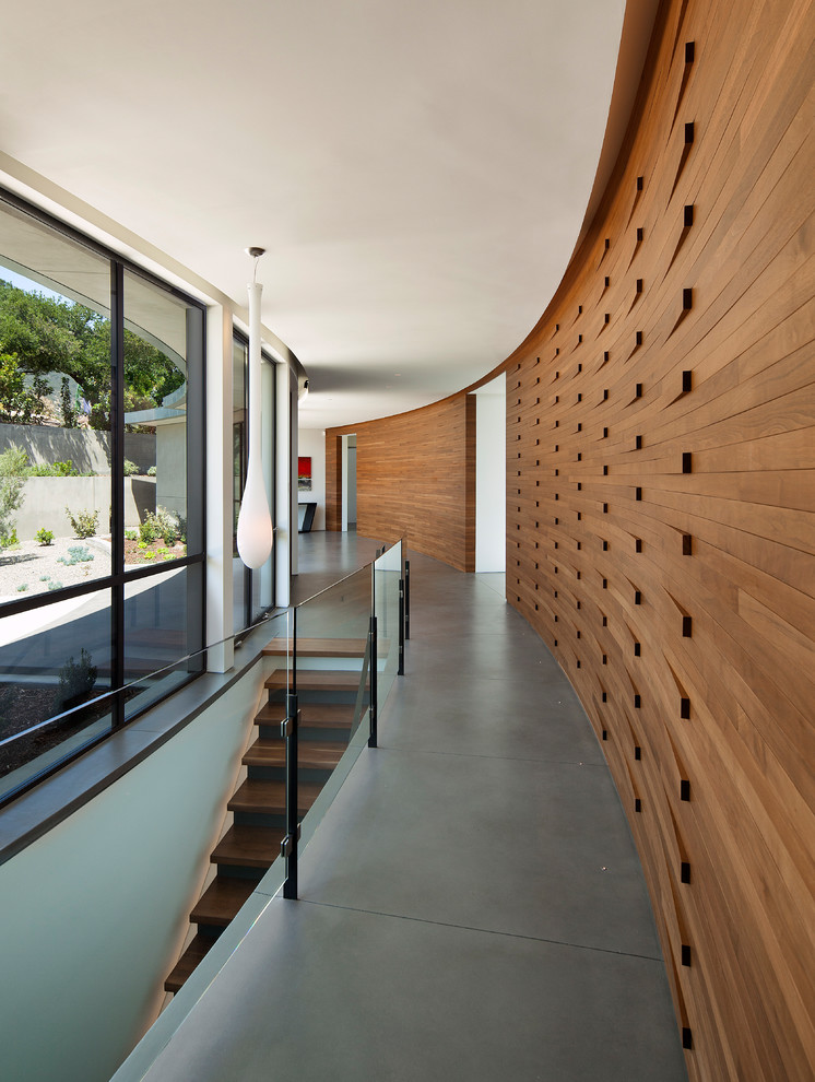Design ideas for a contemporary hallway in Santa Barbara.