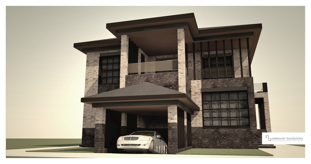 Архитектура в стиле лофт (коттедж на два хозяина в г.Краснодаре)