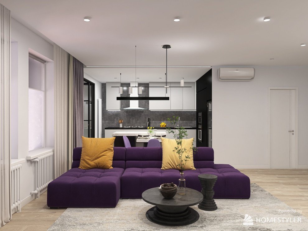 Проект двухкомнатной квартиры в современном стиле