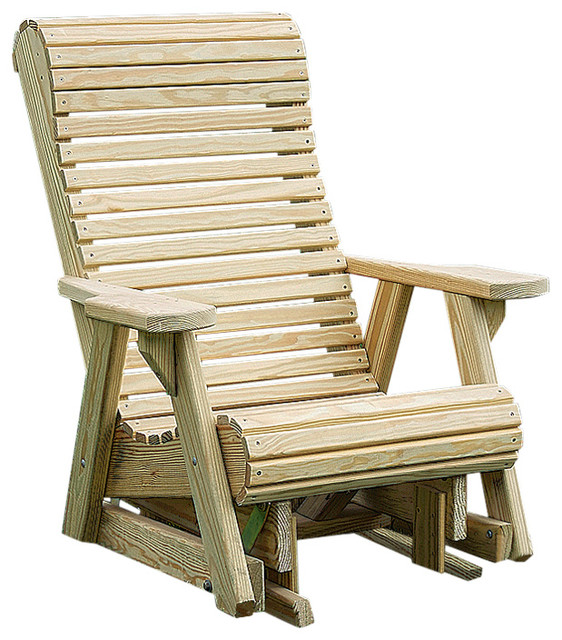 Pressure Treated Pine Rollback Glider Chair Craftsman Outdoor