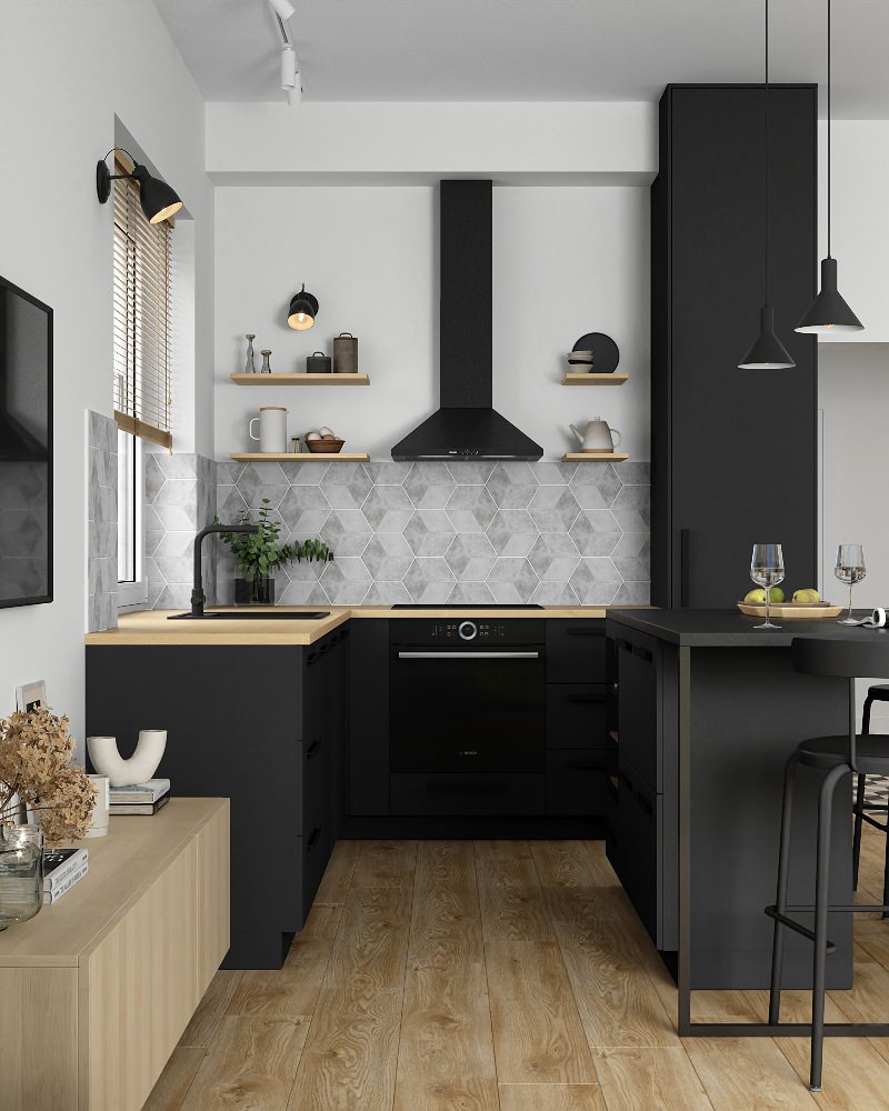 Кухня-гостиная в частном доме