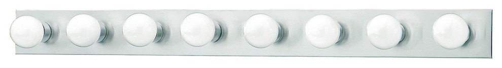 Vanity Strips 8-Light Wall Lamp, Brushed Nickel
