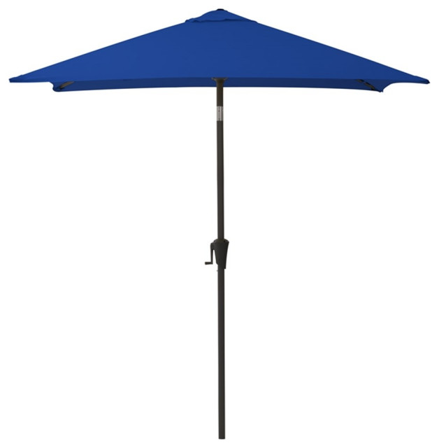 Afuera Living Square Tilting Cobalt Blue Fabric Patio Umbrella ...