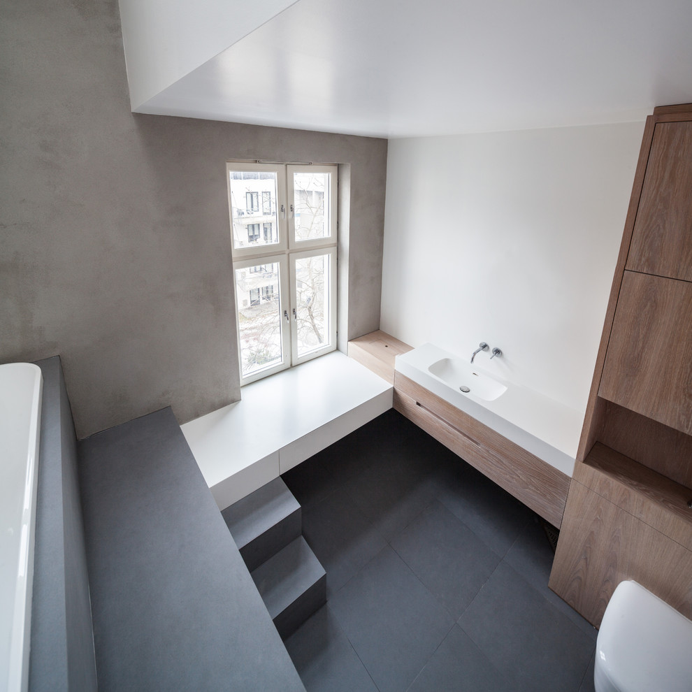 Design ideas for a scandinavian bathroom in London.
