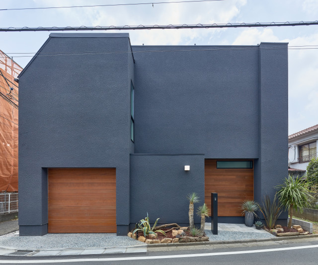 S邸 moderno-fachada