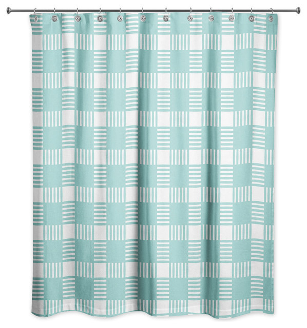 Blue Plaid Shower Curtain Farmhouse Shower Curtains by Designs