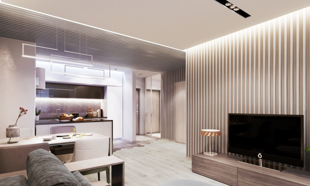 Дизайн проект квартиры для семейной пары 2023