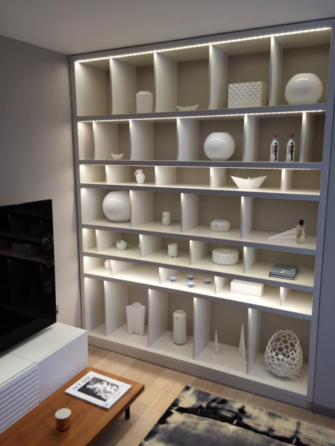 Integrated Lights modern-vardagsrum