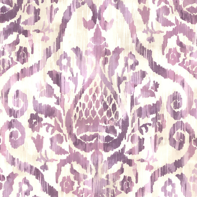 Argos Lilac Damask Wallpaper Mediterranean Wallpaper By