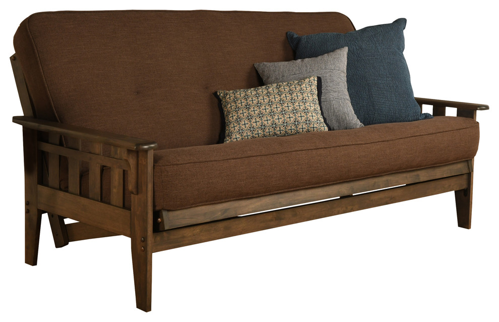 Sonora Frame, Rustic Walnut Finish Craftsman Futons by Studio