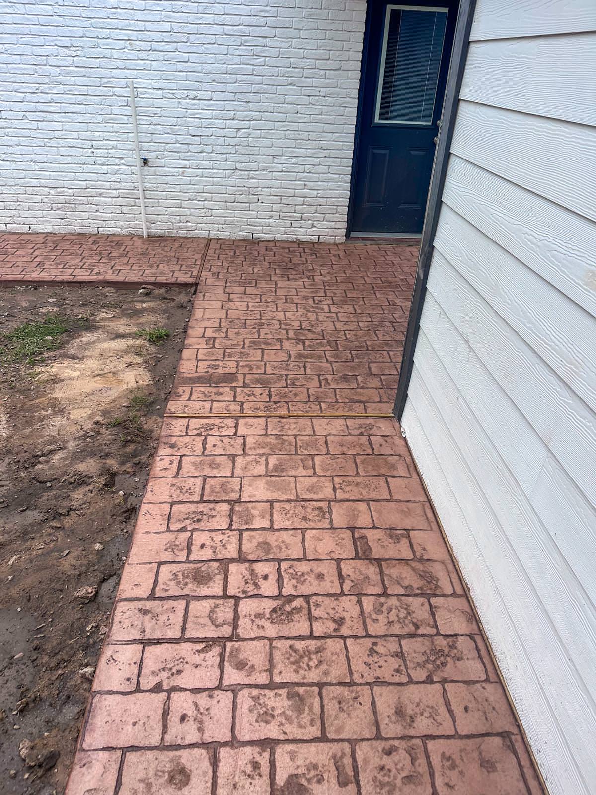 Front and backyard Stamped concrete patio in Nottingham!