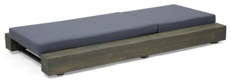 broadway outdoor acacia wood chaise lounge