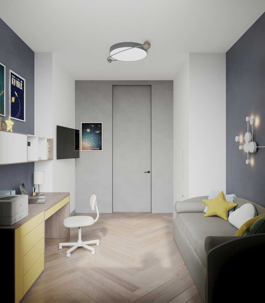 Светлая и функциональная комната мальчика